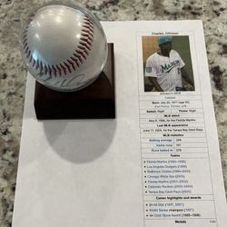 Marlins Charles Johnson Catcher Autographed Baseball
