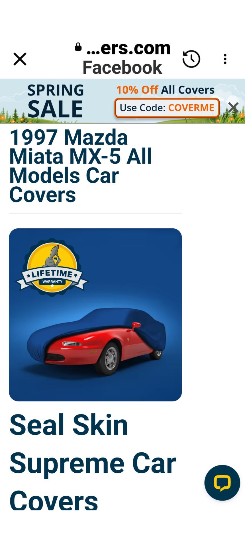 Sealskin Car Cover Brand New for NA Miata