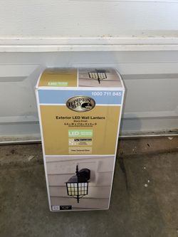 Hampton Bay Black Outdoor LED Wall Lantern Sconce