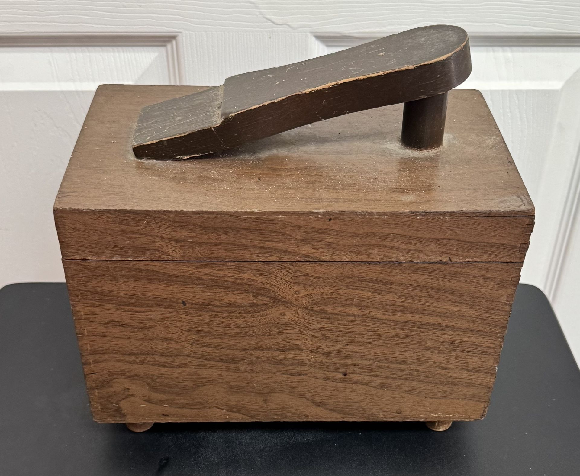 Vintage Wooden Shoe Shine Box with Accessories just $10 xox