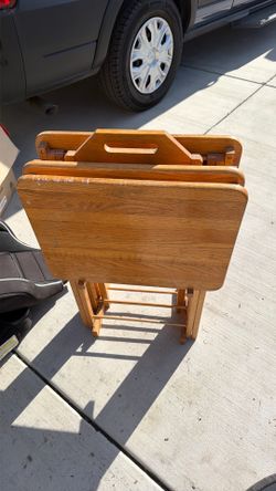 Vintage folding TV tray tables