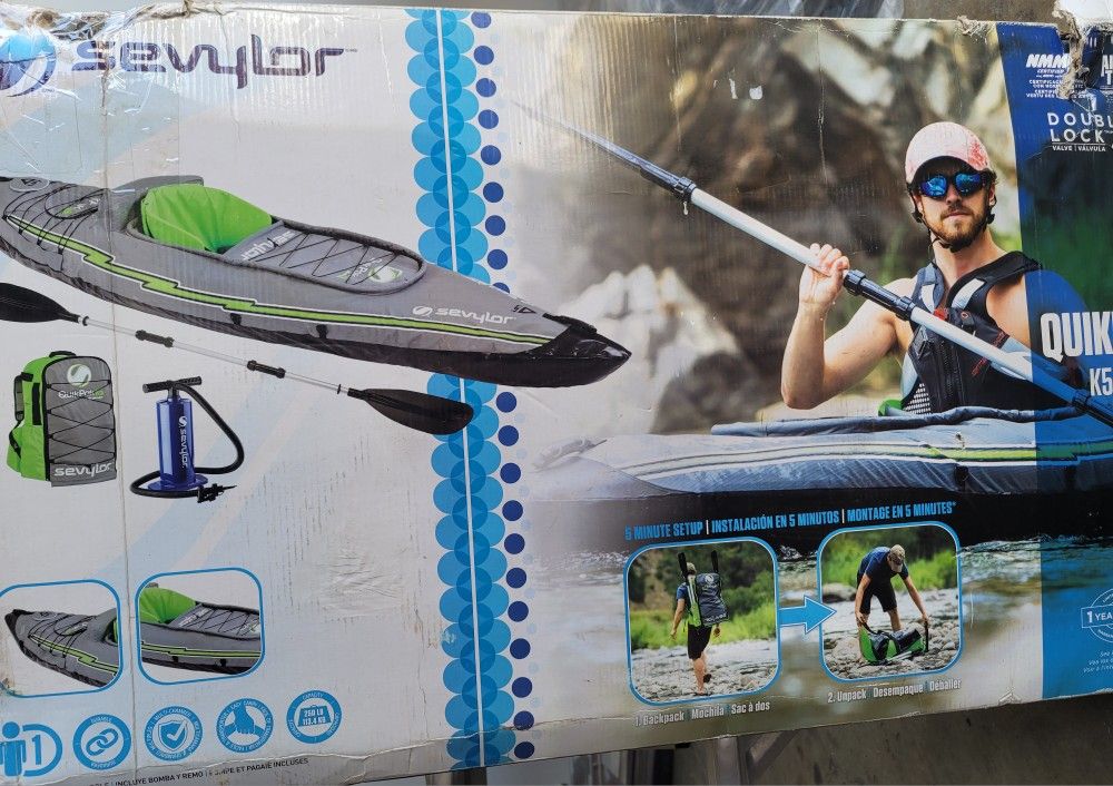 New!!  Nuevo!! Kayak Inflable Sevylor QuickPak K5  