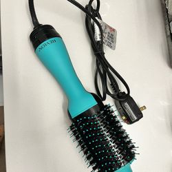 REVLON One-Step Volumizer Original 1.0 Hair Dryer and Hot Air Brush, Teal
