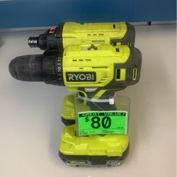 Ryobi Cordless Drill And Hammer Drill with Battery And Charger