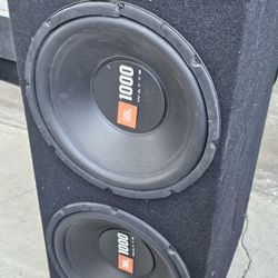 Two JBL 1000 Watt 12” Subwoofers With Ported Box. 