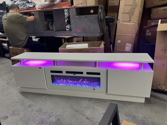 New, 70”TV stand With Fireplace(already Assembled 