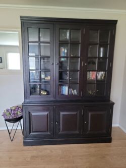 Triple section bookcase