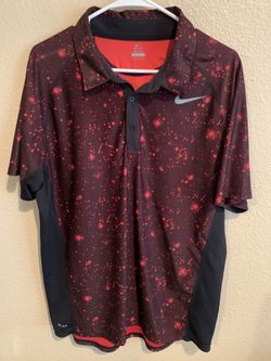 Nike Golf Polo Red/Black Galaxy Size Large