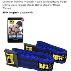 PRO Blood Flow Restriction Bands for Arms, Legs & Glutes Occlusion Training, Help Gain Muscle Without Heavy Weight Lifting, Quick-Release Strong Elast