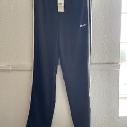 Black And White Striped Adidas Joggers (L)