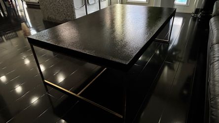 Modern Black & Gold Coffee Table – 54” x 32”