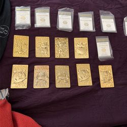 Pokemon Gold Plated Cards 1999 Burger King