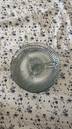 Vintage glass snack plates