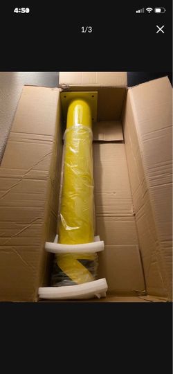 New 36” parking bollard with mounting hardware