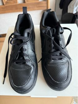 LIKE NEW! Nike Court Borough Low 2 All-Black Sneakers (Size 7Y / Women’s 8.5) - $15