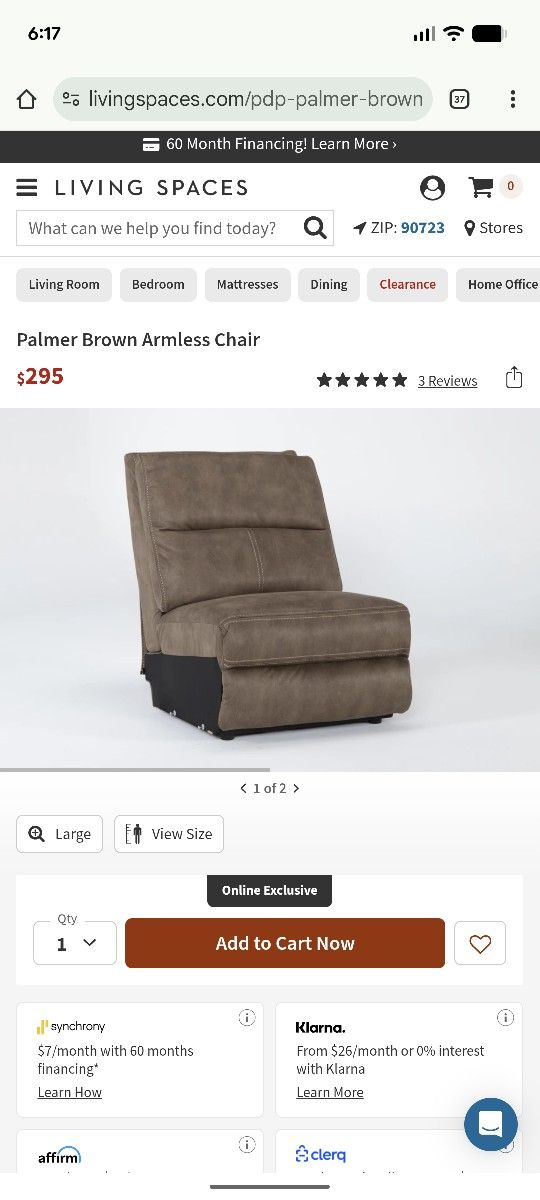 Armless Couch