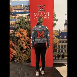 Miami OH Custom Painted Jean Jacket - Women’s Small/Medium