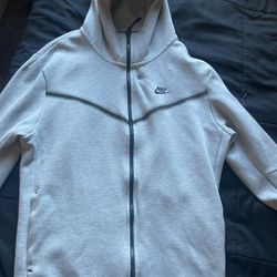 Nike Sportswear Tech Fleece Men's Full-Zip Hoodie - Dark Gray Heather/Black, L 