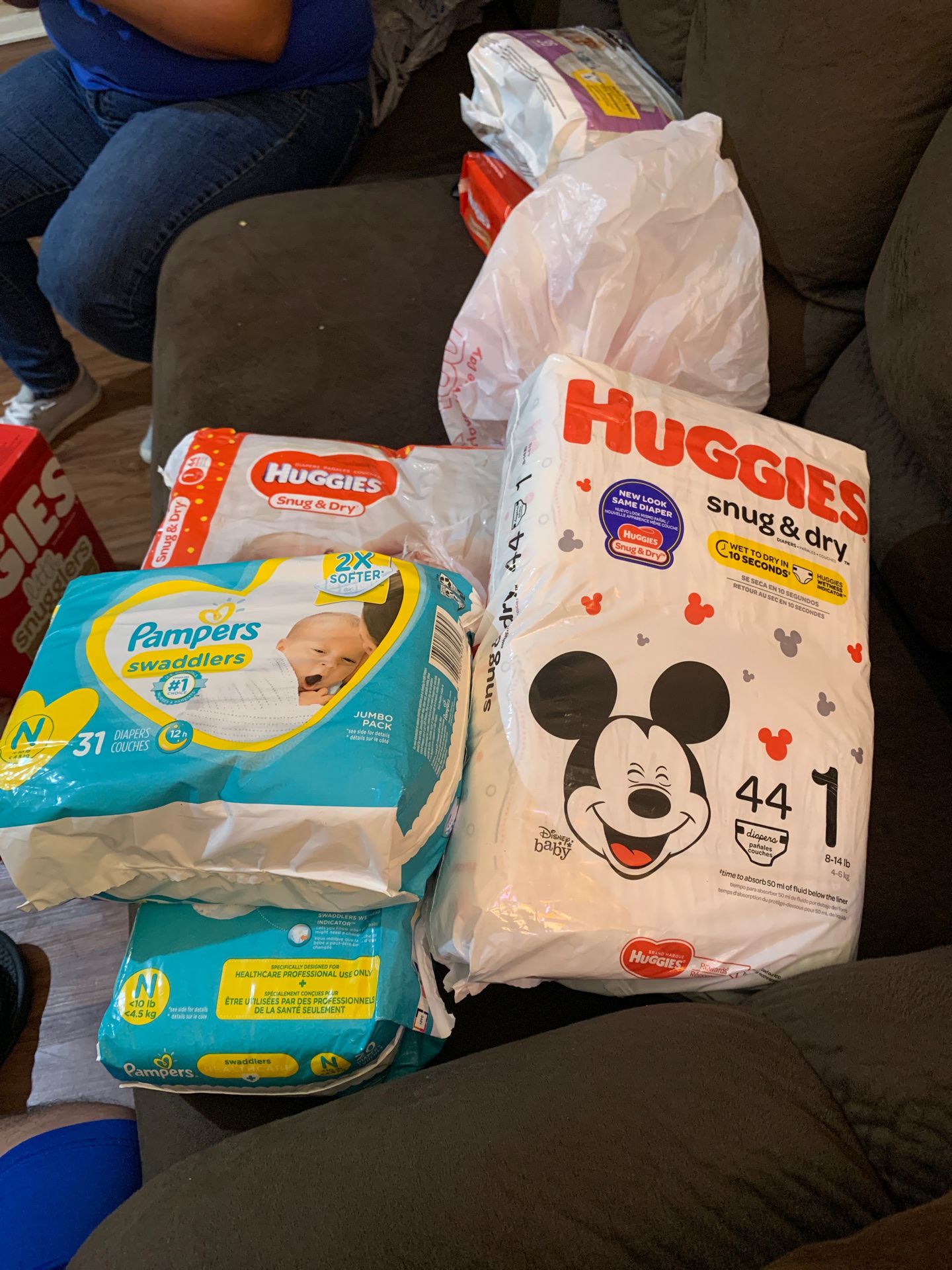Size1 and new born diapers