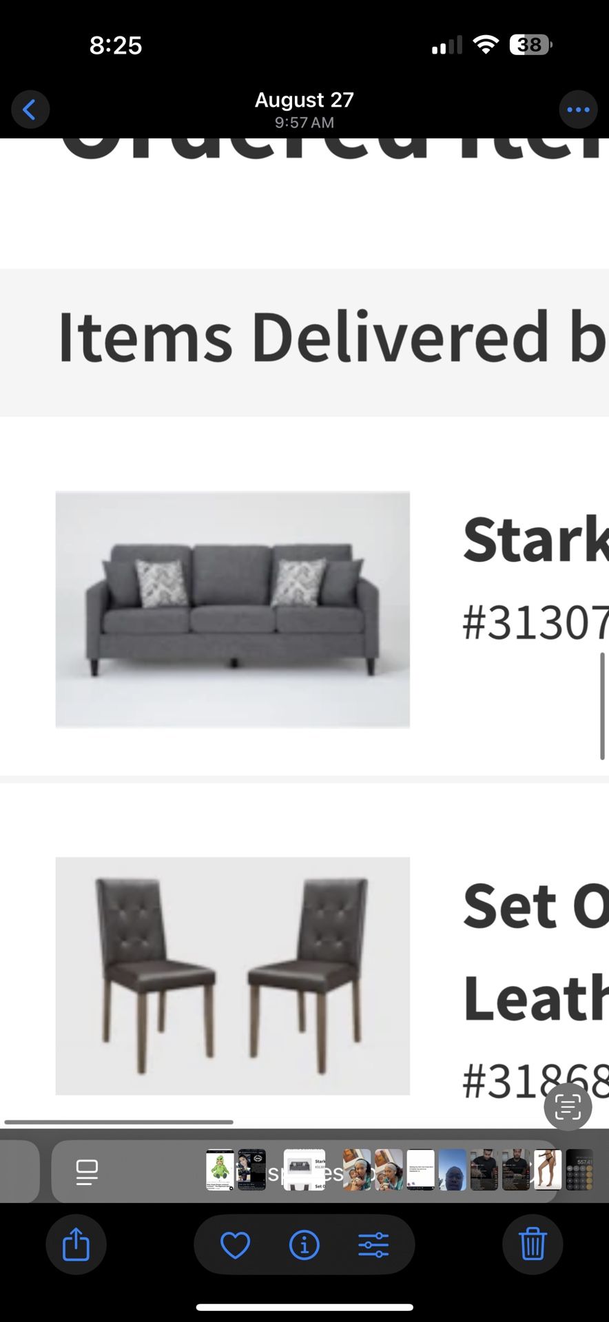 New gray couch