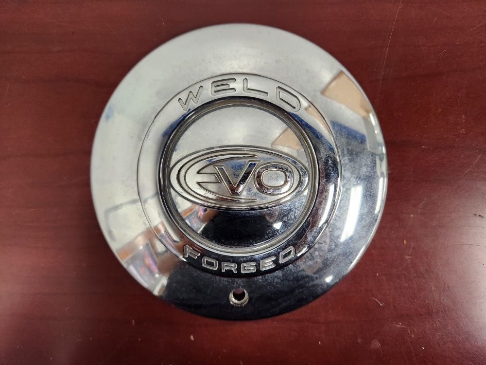 Pair Of Weld Racing 614-5510 EVO Forged Chrome Wheel Rim Center Cap 7-1/2" Diameter 