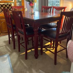 6 High Chairs Dining Set 