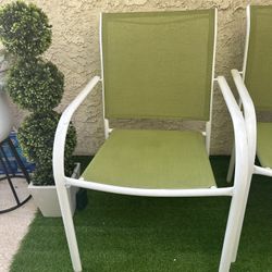 Patio Chairs And White IKEA Chair