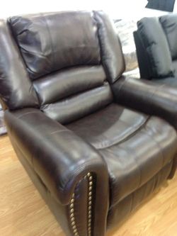 Recliner brown leather