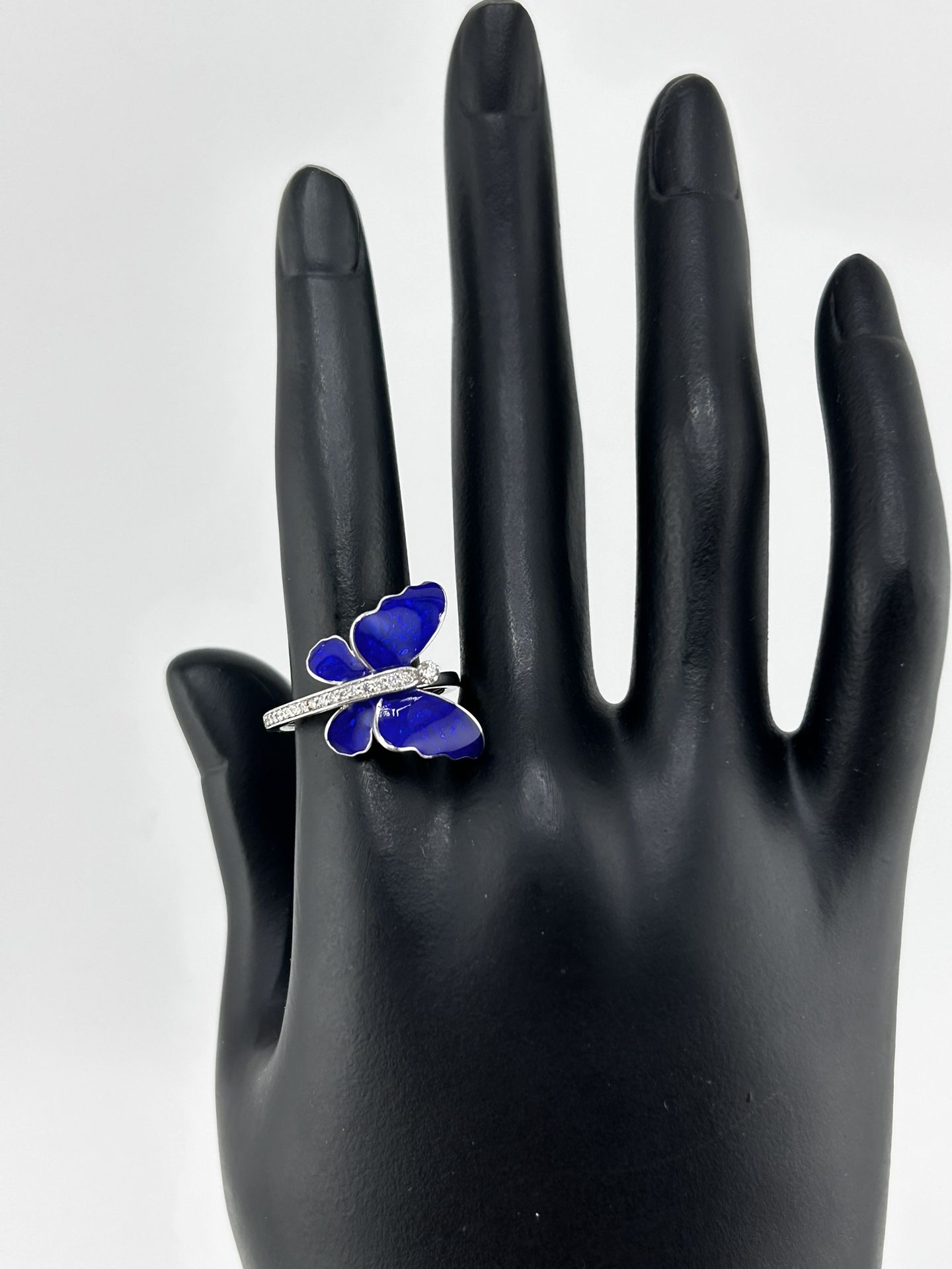 Blue Butterfly Diamond Ring