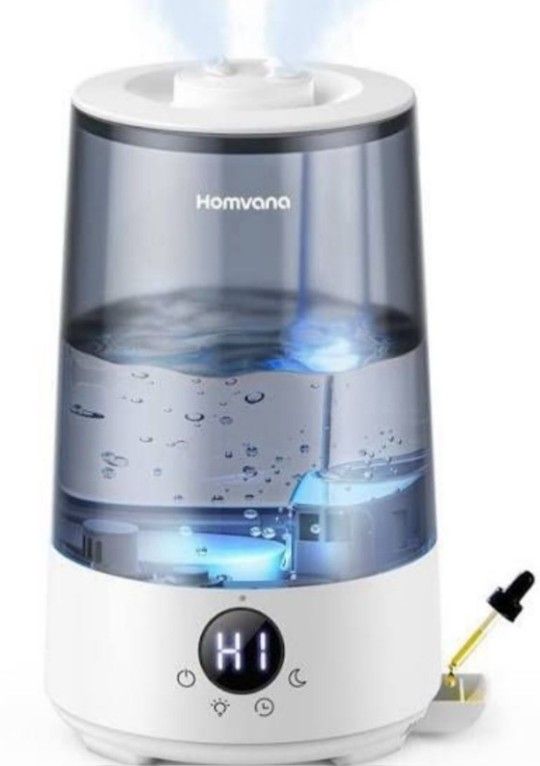 Homvana Humidifiers for Bedroom Home, 3.6 L Cool Mist Top-Fill 34H Super Long Time, Quiet 16dB, Baby Humidifier, Oil Diffuser for Large Room, Plants