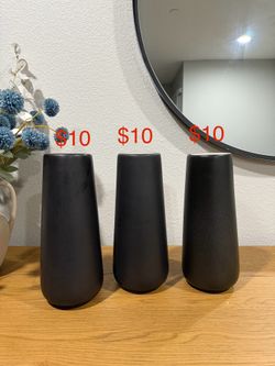 Black Tall Gloss/matte Vase Home Decor ($10 Each)