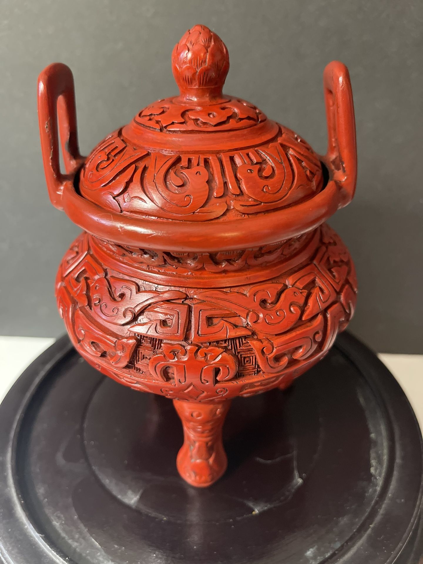 Chinese Antique Cinnabar Censer