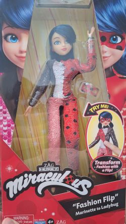 Miraculous Fashion Flip Marinette to Ladybug Doll