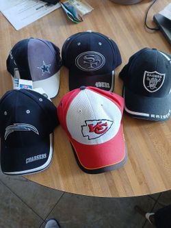 NFL Football Hats with Tags New.