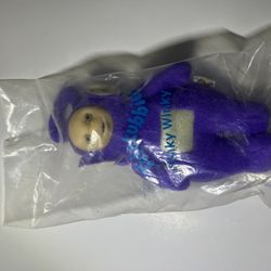 Vintage 1999 TELETUBBIES TINKY WINKY KIDS TV Show Stuffed Plush Clip On Avon NOS