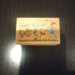 Happy Birthday Rubber Stamp 