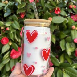 Glass Cup For Valentine Day 