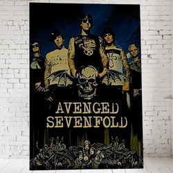 Avenged Sevenfold Poster On 4x6 Aluminum Print 