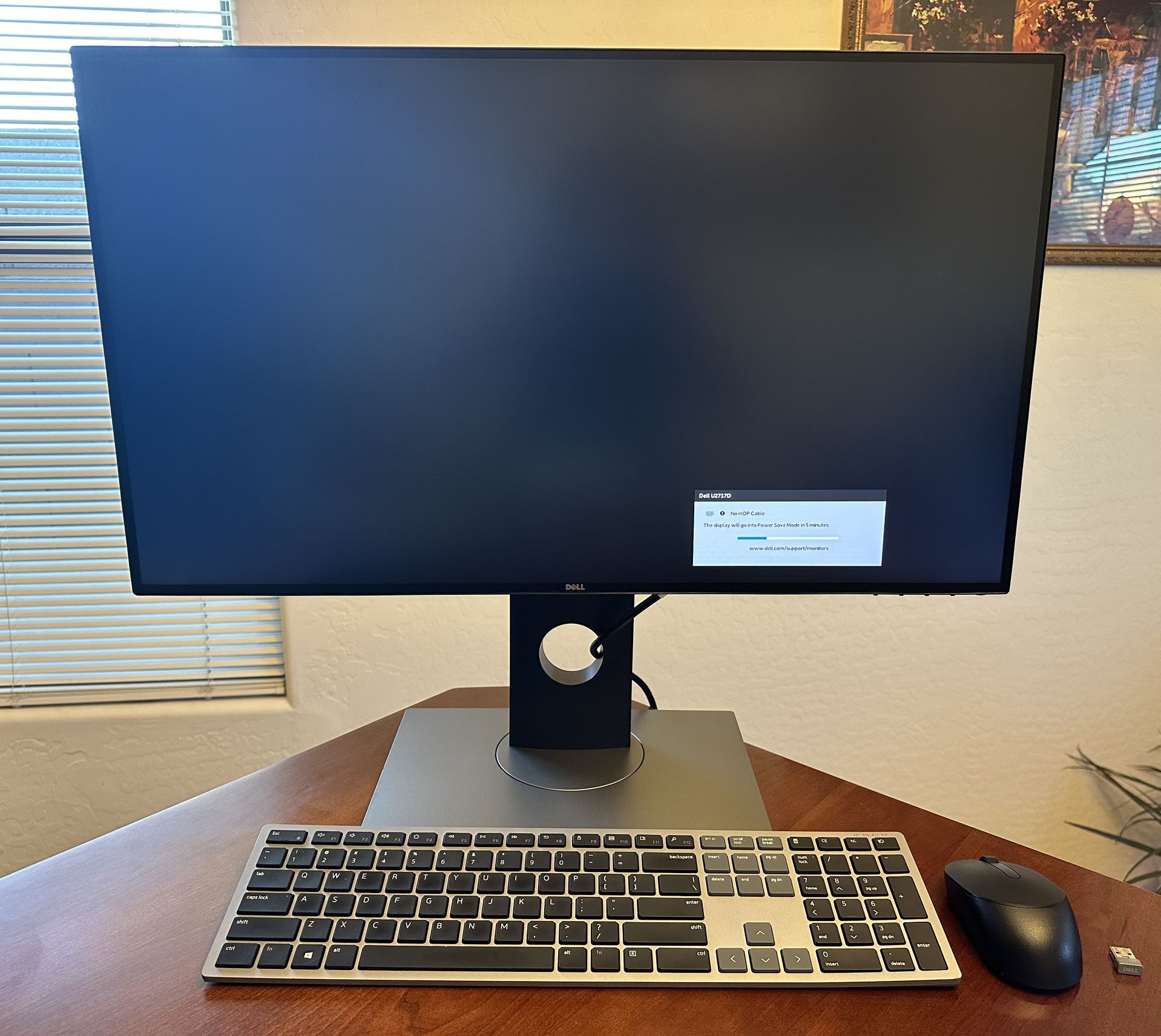 Dell 27” Monitor, Keyboard and Mouse 