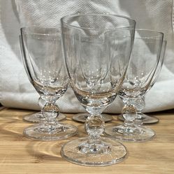 6 Beautiful Wedgwood Stem Crystal Water Glasses
