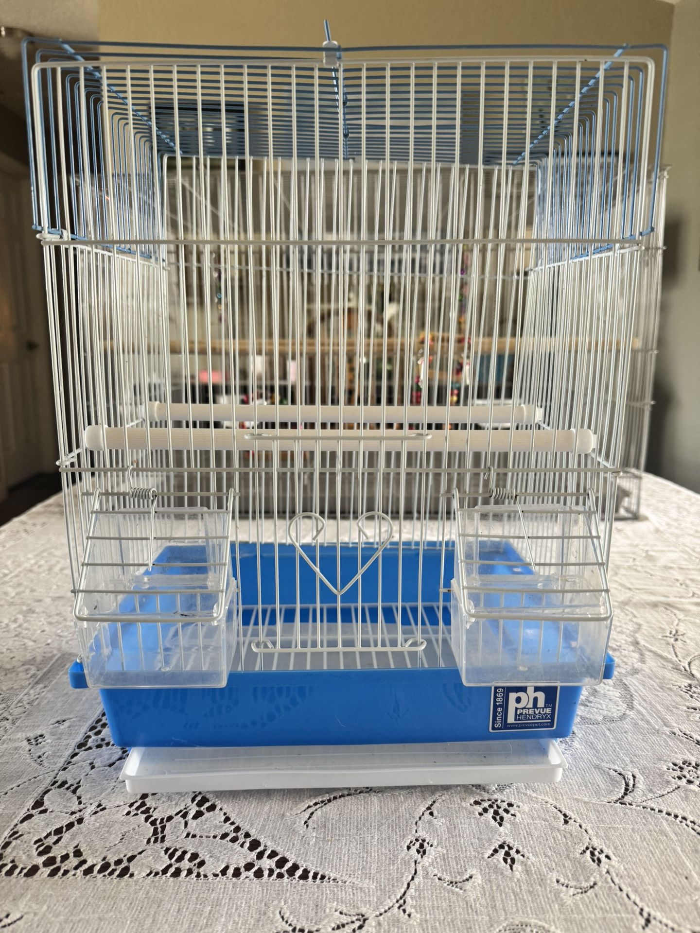Small Bird Cage With Feeding Boxes And Pull Out Tray