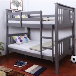 NEW BUNK BED TWIN OVER TWIN NEW WITH MATTRESS INCLUDED