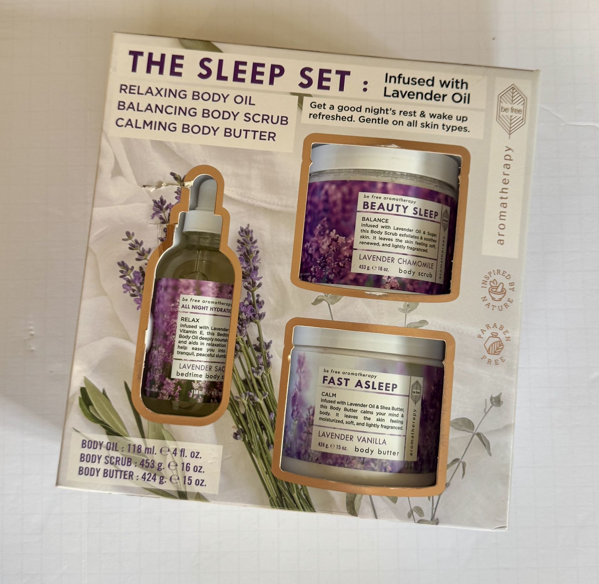 ๐ Lavender Sleep Set - Body Scrub, Body Oil, and Body Butter - ๐ฒ13