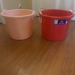 Set Of 2 XL Tubs With Handles