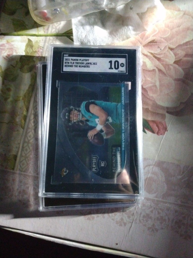 Trevor Lawrence Playoff RC Behind The Numbers Graded 10