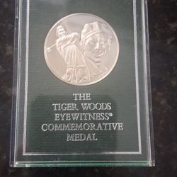 1997 Solid Sterling Silver Tiger Woods Coin