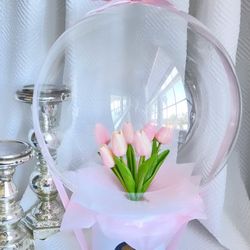 Tulips Florer Arrangement- Ballon Flower Gift Idea