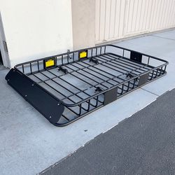 (NEW) $145 Roof Rack Cargo Basket Universal 64x39” Car Top Luggage Holder Carrier 150 LBS max