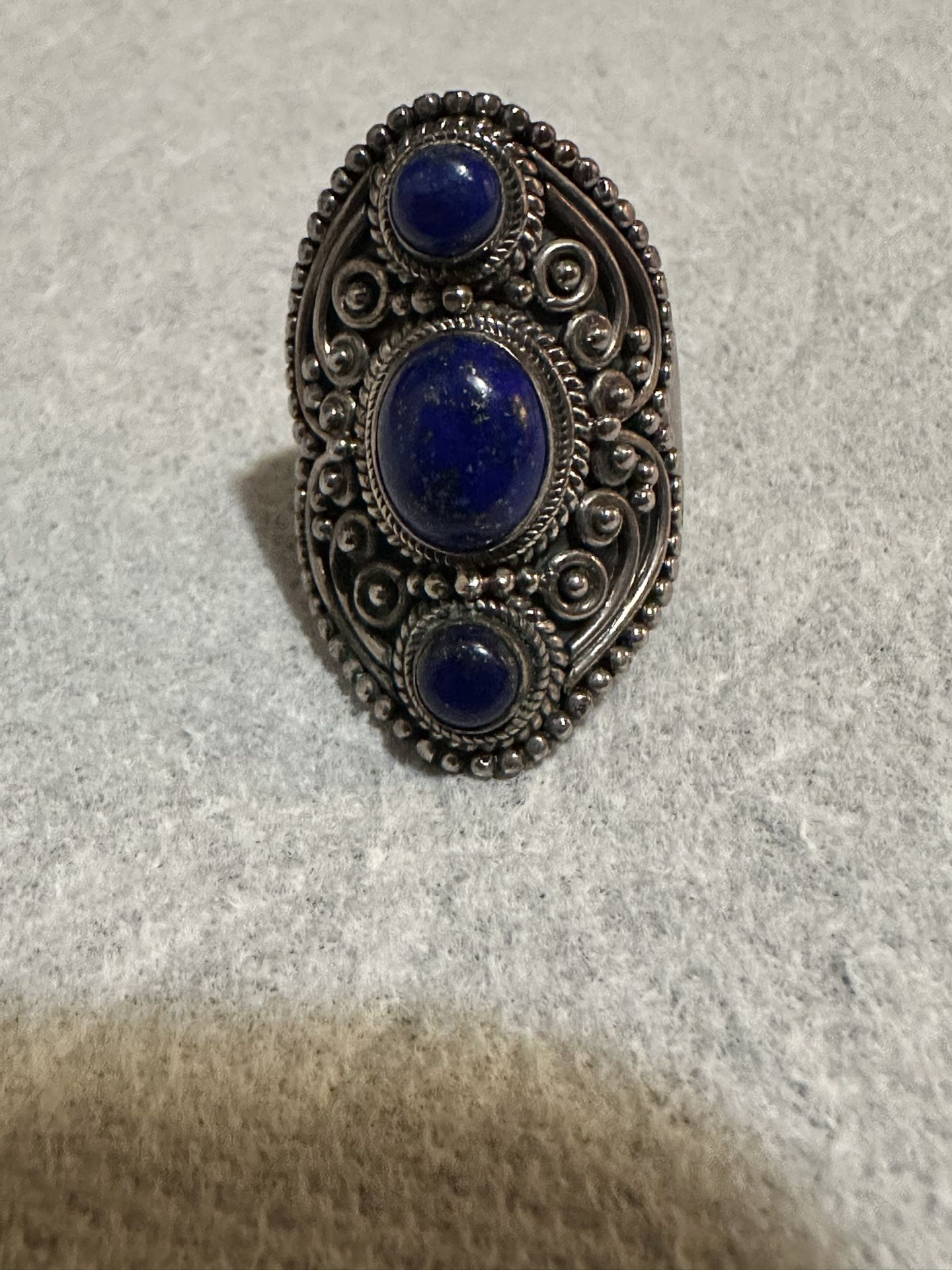 925 Nepal Sterling Silver Ring Size 10 