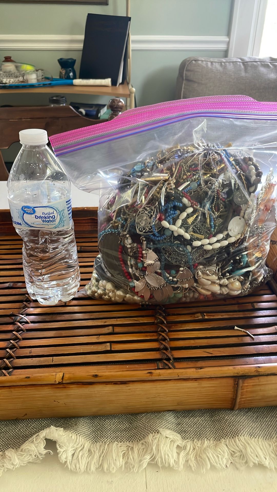 Huge Jewelry Lot, Mixed Bag Of Real And Costume Jewelry